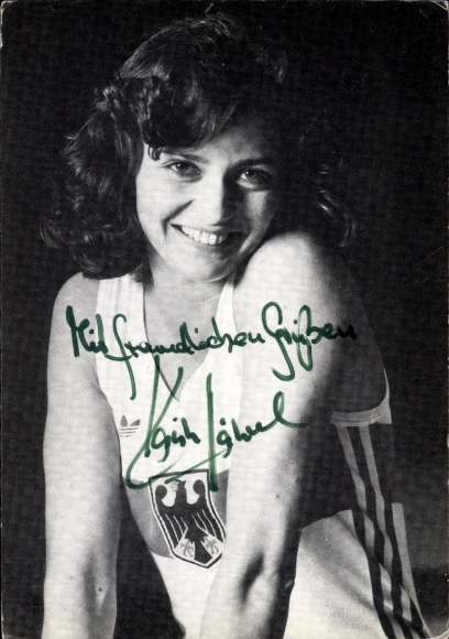 Autograph card German hurdler, autograph
