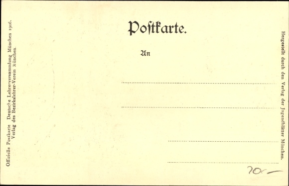 Artist Postcard Sailer, teacher Dr. Edward Clausnitzer, portrait