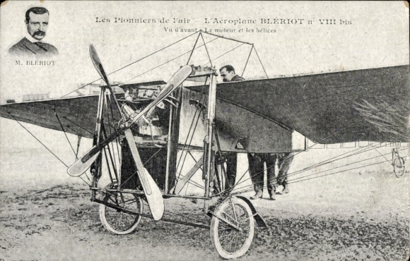 Postcard Les Pionniers de l'air, L'Aéroplane Blériot No VIII bis, aviation pioneer