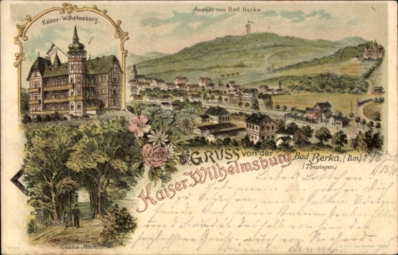 Litho Bad Berka in Thüringen, Kaiser-Wilhelmsburg