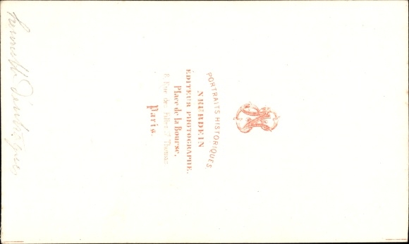 Visiting card Catherine-Henriette Countess of Entragues, Marquise de Verneuil