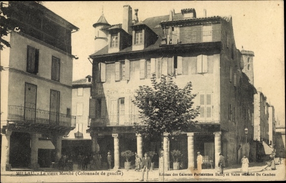 Postcard Millau Aveyron, The Old Market