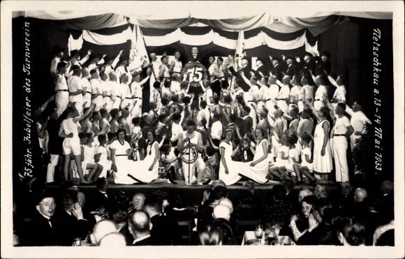 Foto Ak Netzschkau im Vogtland, 75jh Jubelfeier des Turnvereins 1933