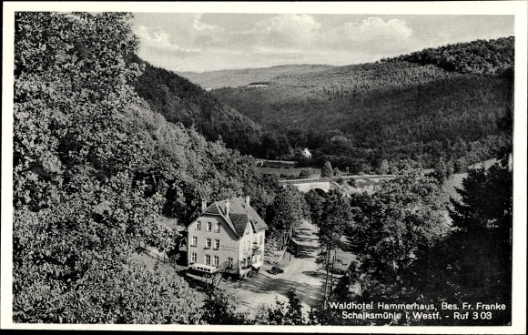 Postcard Schalksmühle Westfalen, Waldhotel Hammerhaus