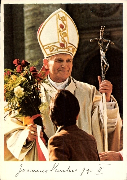 Postcard Pope John Paul II, portrait