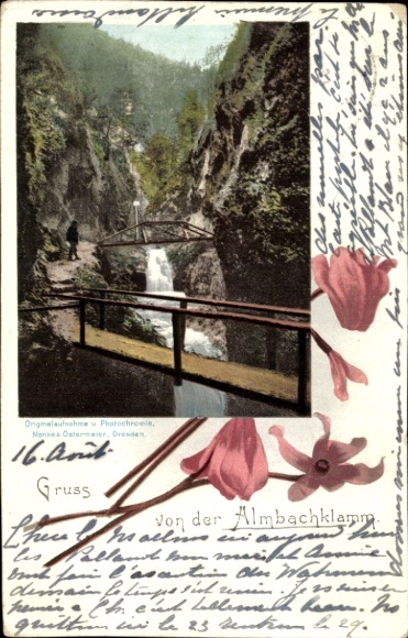 Postcard Marktschellenberg Berchtesgadener Land, Almbachklamm