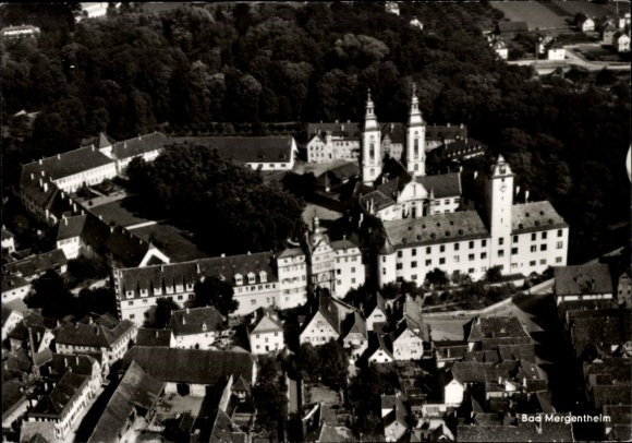 Postcard Bad Mergentheim in Tauberfranken, aerial photograph