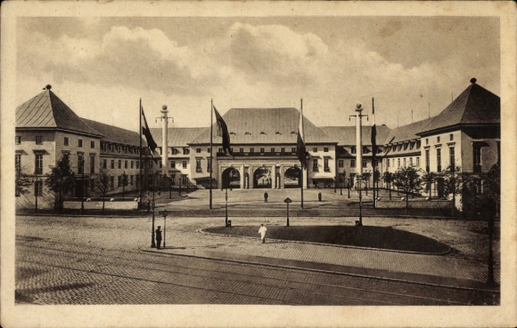 Ak Leipzig, Weltausstellung für Buchgewerbe und Graphik, 1914, Eingang