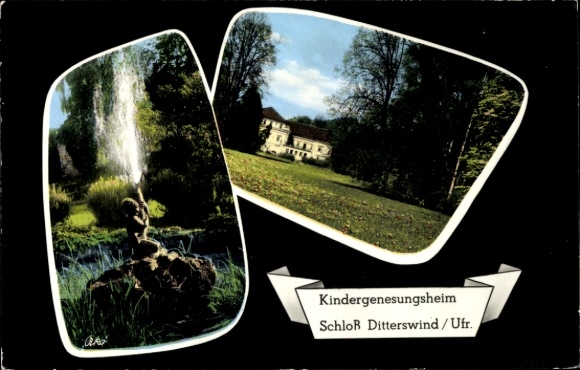 Ak Ditterswind Maroldsweisach Unterfranken, Kindergenesungsheim, Schloss