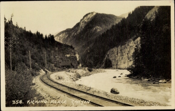 KP Banff Alberta Kanada, Kicking Horse Canyon, ślady