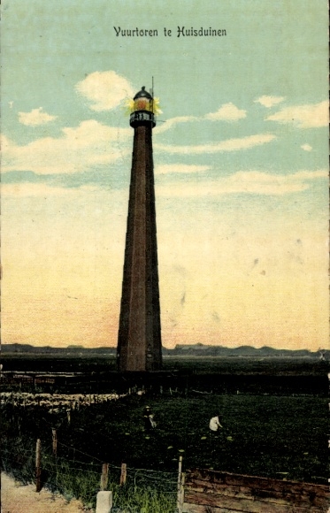 Postcard Den Helder North Holland Netherlands, Huisduinen, lighthouse