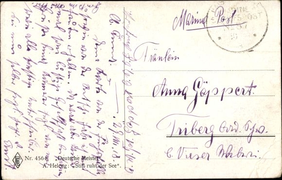 Ak Stempel Marinepost MSP Nr. 87, Linienschiff Großer Kurfürst