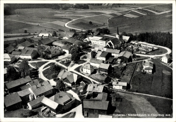 Postcard Hohenau Lower Bavaria, aerial photograph