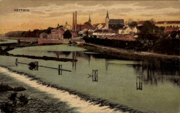 Postcard Kettwig Essen in the Ruhr area, general view