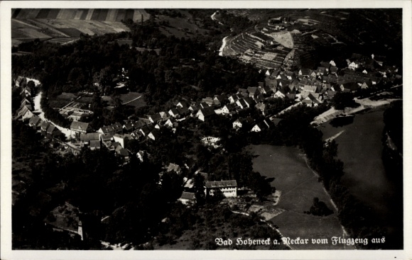 Postcard Hoheneck Ludwigsburg in Württemberg, aerial photograph