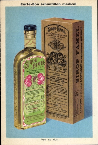 Ak Reklame, Famel Sirup, Lacto Cresote Soluble, gute medizinische Musterkarte
