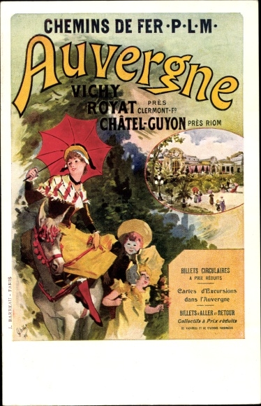 KP Auvergne, Chemins de Fer PLM, koleje francuskie, reklama