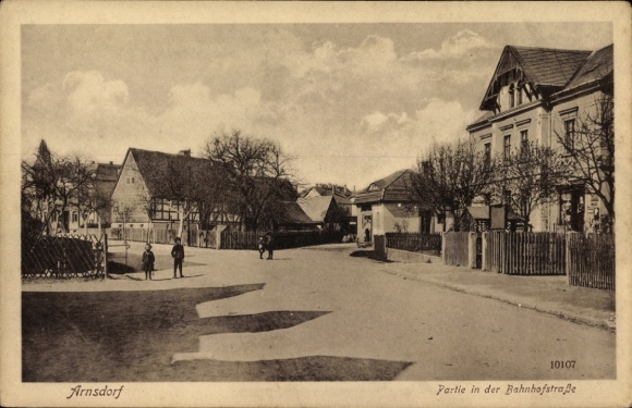 Ak Arnsdorf in Sachsen, Bahnhofstraße