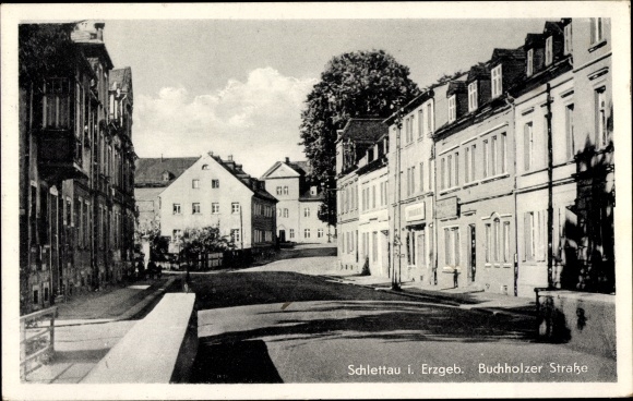 Ak Schlettau in het Ertsgebergte, Buchholzer Strasse