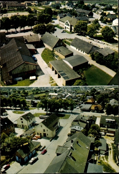 Ak Kropp in Schleswig, Luftaufnahme