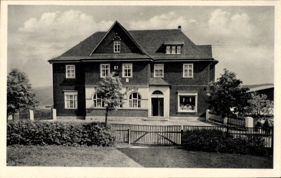 Ak Saalfeld an der Saale Thüringen, Gasthaus zur Barbe, in herrlicher Lage, 15 Zimmer, Bad, eigen