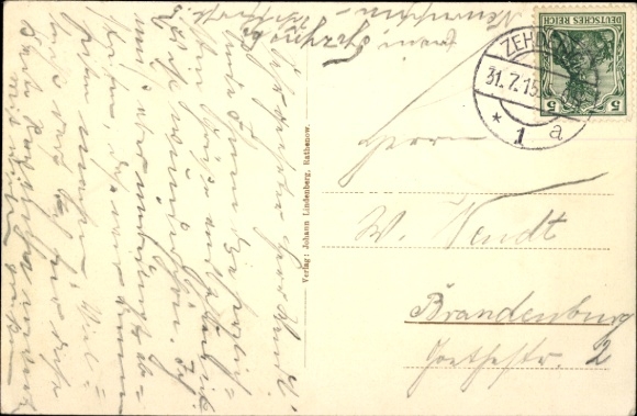 Postcard Wustrau Altfriesack Fehrbellin in Brandenburg, castle, lake