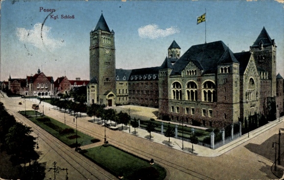 Postcard Poznań Posen, Royal Castle