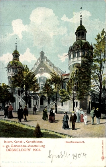 Ak Düsseldorf am Rhein, Internationale Kunst-, Kunsthist.- und große Gartenbauausstellung 1904