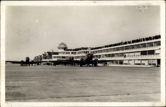 Ak Le Bourget, Paris, La nouvelle Aérogare du Port Aérien, Dugny, vue générale