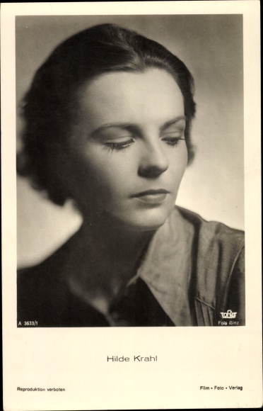 Postcard actress Hilde Krahl, portrait