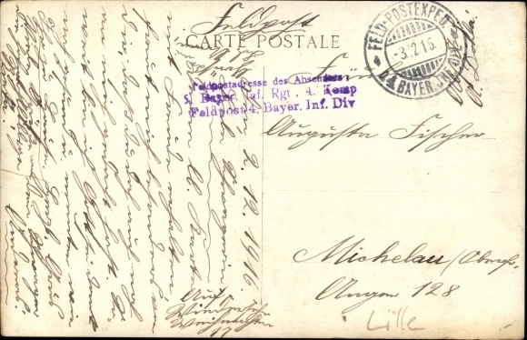Postcard Lille Nord, Nordbahnhof, street side