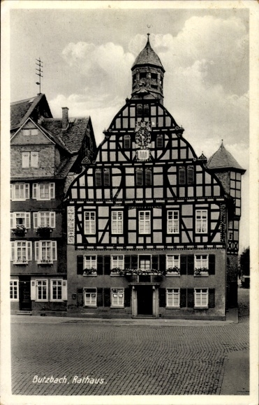 Postcard Butzbach im Taunus Hessen, Town Hall