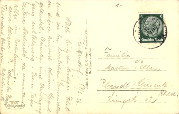 Postcard Teisendorf in Upper Bavaria, total view