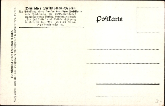 Artist PC corner breaker, T. of, bombardment of a German pigeon, air fleet club