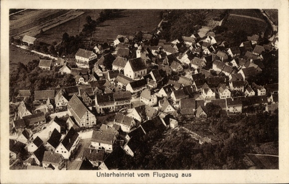 Postcard Unterheinriet Untergruppenbach, aerial photograph