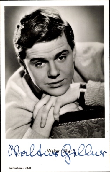 Ak Schauspieler Walter Giller, Portrait, Autogramm