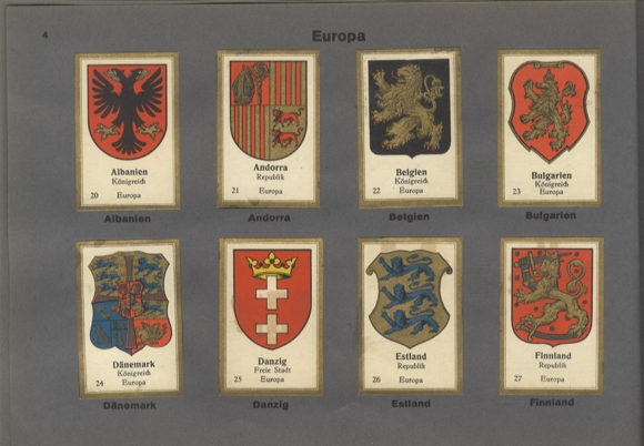 National coats of arms of all countries on earth bearing coats of arms Album I, collecting picture album Abdulla &amp; Co. Cigar