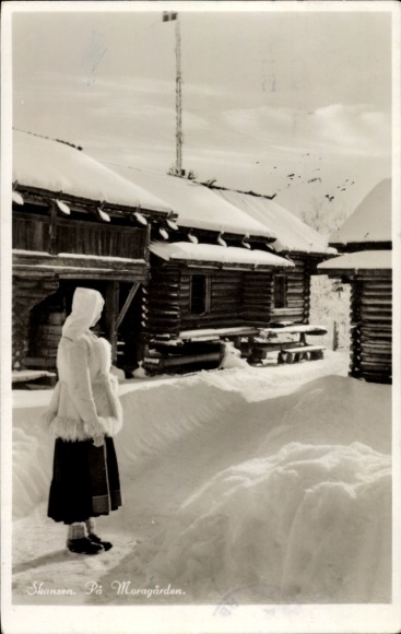 KP Skansen Sztokholm Szwecja, zima w mieście