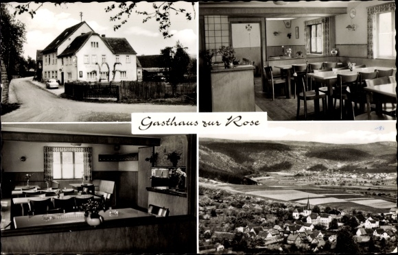 Postcard Boxtal Freudenberg am Main, Gasthof zur Rose, place