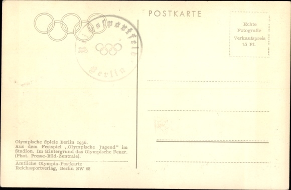 PC Berlin, Olympic Games 1936, Youth Olympic Festival in the stadium