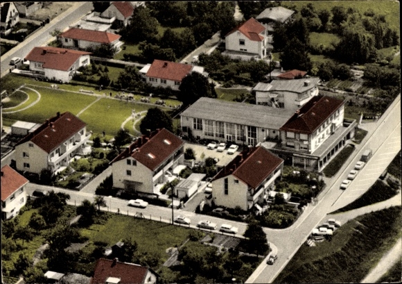 PC Dörnigheim Maintal in Hesse, inn to the Mainterrassen, aerial photo