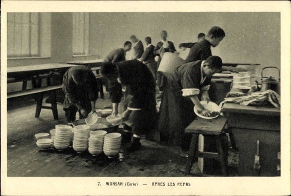 Postcard Wonsan North Korea, After Meals
