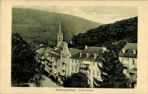 Postcard Schlangenbad in Taunus Hessen, Victoriahotel