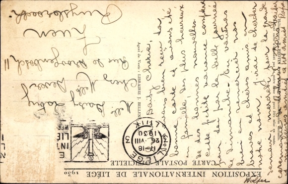 Postcard Liege, World Exhibition 1930, Maison Communale