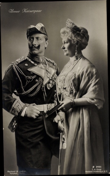 Ansichtkaart Keizer Wilhelm II, Keizerin Auguste Victoria