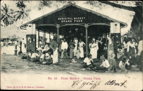PC Colombo Ceylon Sri Lanka, Fruit Market, Grand Pass