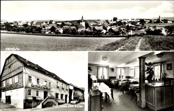 Ak Kemel Heidenrod im Taunus, Gesamtansicht, Gasthaus zum Adler