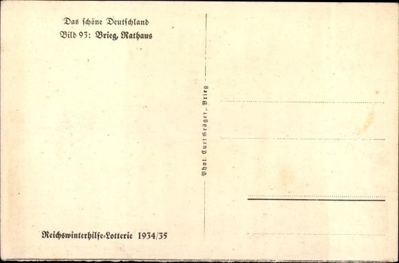 Postcard Brzeg Brieg Schlesien, town hall, Ratusz, WHW The beautiful Germany picture 93