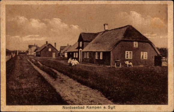 Ak Nordseebad Kampen op Sylt, zicht op huizen