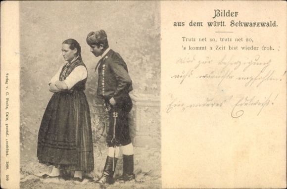Ak Bilder aus dem württ. Schwarzwald, Volkstrachten
